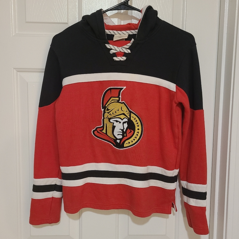 Youth Ottawa Senators Red Ageless Revisited Home Lace-Up Pullover Hoodie
